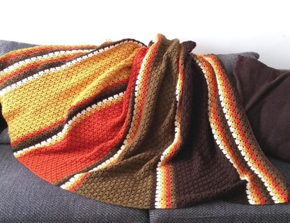 "Autumn glory" Retro Crochet blanket