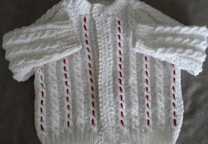 laced cable cardigan
