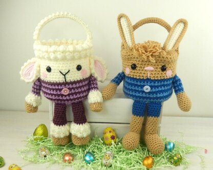 Rabbit and Lamb Easter Baskets