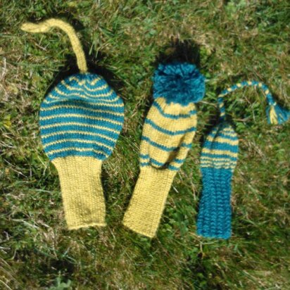 Knitted golf club covers