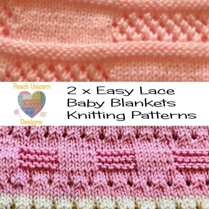 2 Easy Knitting Patterns - Candy Stripe and Easy Lace