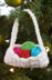 Crochet Basket Ornament in Red Heart Super Saver Economy Solids - LW4822 - Downloadable PDF