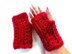 Ribbed fingerless mittens