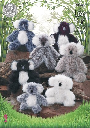 Luxe Fur Koala in King Cole Lux Fur and Big Value  Aran - 9058 - Downloadable PDF