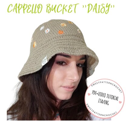 MODELLO UNCINETTO CAPPELLO BUCKET DAISY