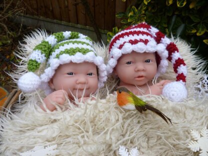 Long/Short Tailed Wee Willie Winkie Style Crocheted Christmas/ Winter Hat Pattern