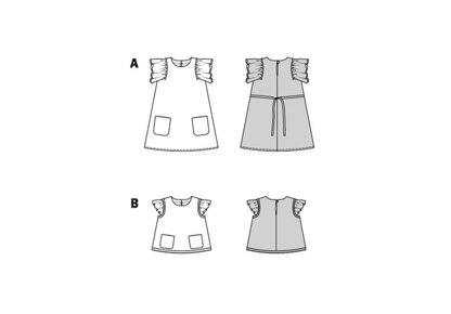 Burda Style Kids Dress / Blouse B9264 - Paper Pattern, Size 104 - 146