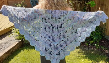 Pineapple Melba shawl