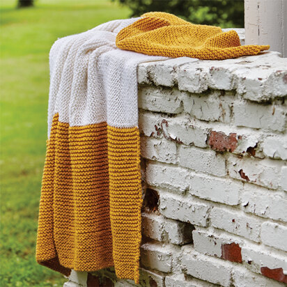 676 Two Tone Blanket - Knitting Pattern for Home in Valley Yarns Valley Superwash Bulky