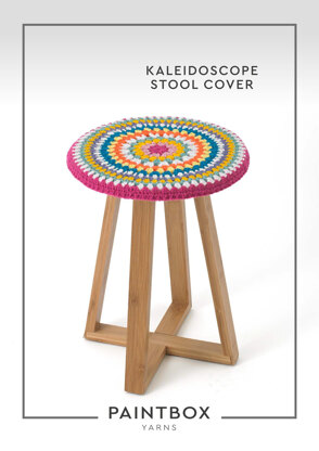 "Kaleidoscope Stool Cover" - Crochet Pattern For Home in Paintbox Yarns Simply DK