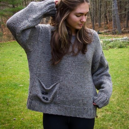 Boyfriend Sweater No. 3485 in Hearty Homestead Tweed PDF