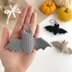 Crochet bat pattern no sew Amigurumi bat keychain charm Halloween ornament Car mirror hanger Keyring