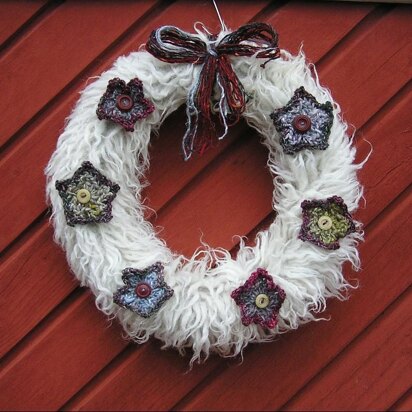 Christmas wreath from Noro stash