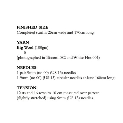 Chunky Scarf in Rowan Big Wool - RTP008-00005 - Downloadable PDF