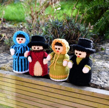 Victorian Ladies & Gentlemen Doll Knitting Pattern - Toy Knitting Pattern