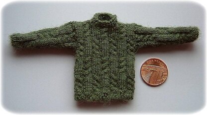 1:12th scale Aran jumper 7