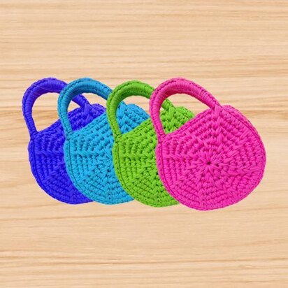 Pink crochet bag