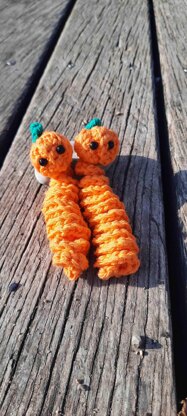 Pumpkin Worry Worm Crochet Pattern
