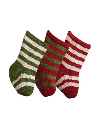 Striped Stockings in Bernat Softee Chunky Holiday