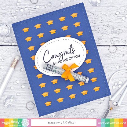 Waffle Flower Crafts Clear Stamps 4"X6" - Graduation Sentiments