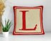 Bordered Cushion L Initial Letter Pillow Mini C2C Crochet Pattern ABC Name Bolster