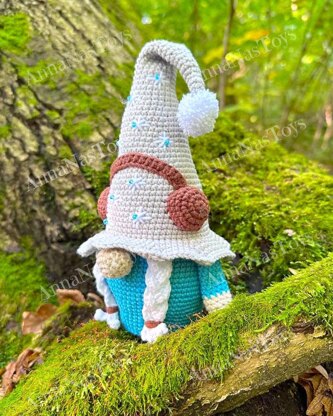 Winter gnome with earmuffs