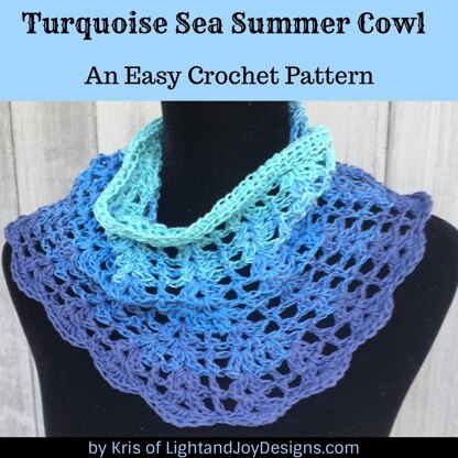 Turquoise Sea Summer Cowl