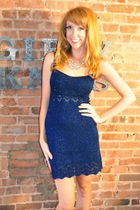 Putting on the Glitz Lace Hem Evening Dress