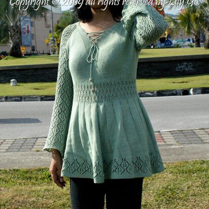 Lace Sleeves Sweater