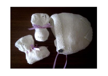 Little Princess Bonnet & Booties Set