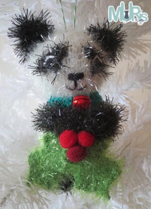 Holly Jolly Panda Hanging Ornament