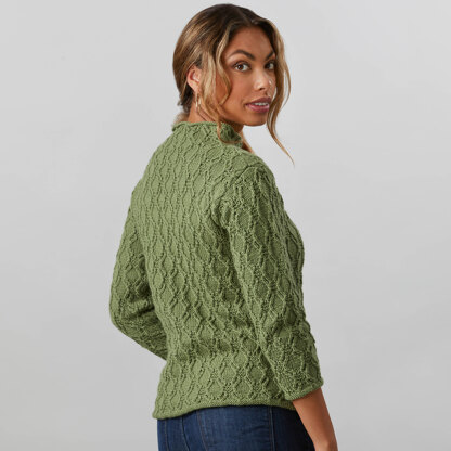 1266 Beauty Berry - Jumper Knitting Pattern for Women in Valley Yarns Ashfield