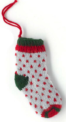 "Merry Stocking" - Stocking Knitting Pattern For Christmas in Paintbox Yarns Simply DK - DK-XMAS-KNIT-002