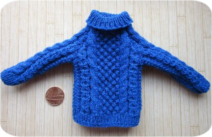 1:6th scale Aran sweater 1