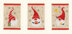 Vervaco Greeting Cards Christmas Gnomes (Set of 3) Cross Stitch Kit - 10.5cm x 15cm