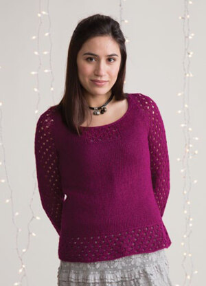 Lynette Pullover in Classic Elite Yarns Soft Linen - Downloadable PDF