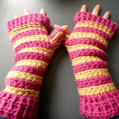 Stars and stripes fingerless mitts