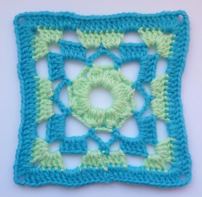 Crochet Granny Square Afghan Block Motif LD-0112