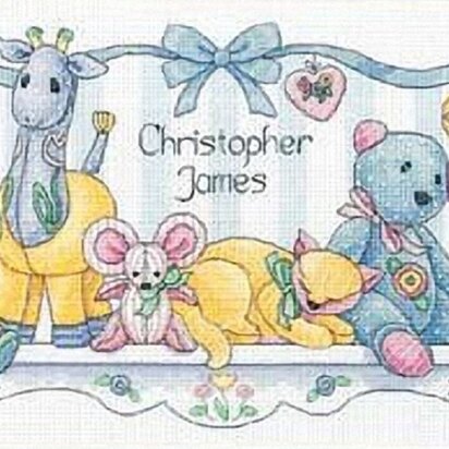 Dimensions Baby Friends Birth Record Cross Stitch Kit - 36 x 20cm