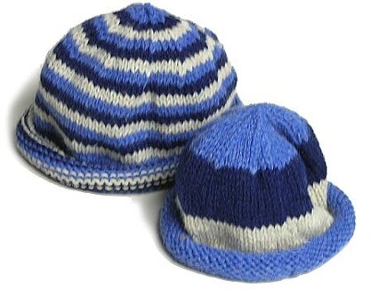 Striped Cap in Lion Brand Wool-Ease - LB-W80026