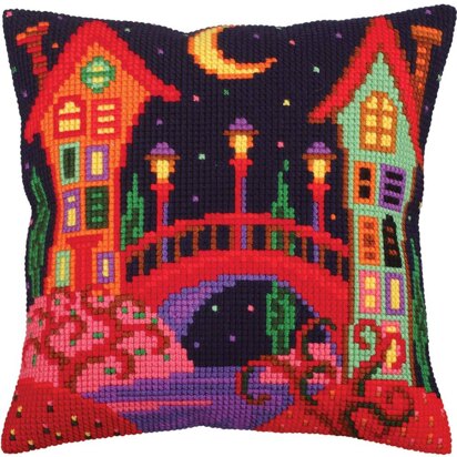 Collection D'Art Bridge to Fairy Tale Cross Stitch Cushion Kit - 40cm x 40cm