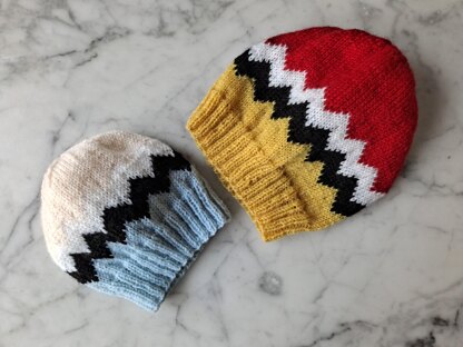 Zig Zag Baby Beanies