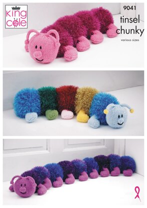 Tinsel Centipedes in King Cole Tinsel Chunky - 9041pdf - Downloadable PDF