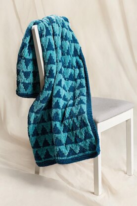 Triangles Throw in Universal Yarn Bella Chenille - 2534 - Downloadable PDF