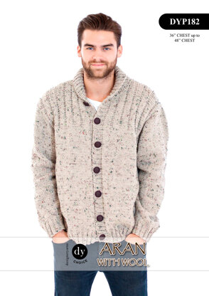 Cardigan in DY Choice Aran With Wool Tweed - DYP182