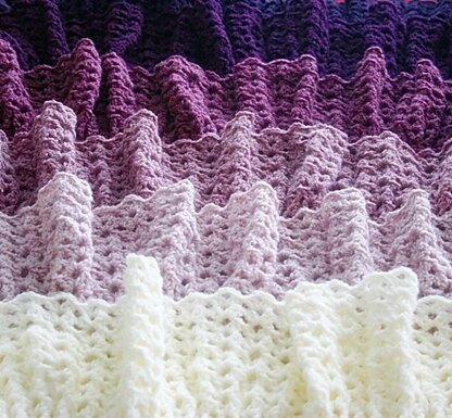 Ombre Ruffle Blanket