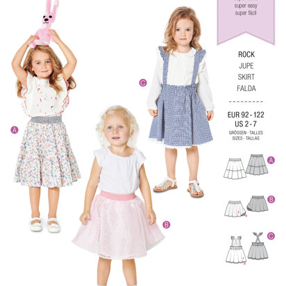 Burda Style Child's Pinafore Skirt BX09319BURDA - Paper Pattern, Size 2-7