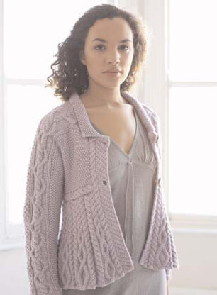 "Romy Cardigan" - Free Cardigan Knitting Pattern For Women in Debbie Bliss Cashmerino Aran - CMC10