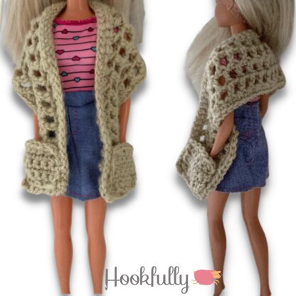 Fashion doll pocket shawl