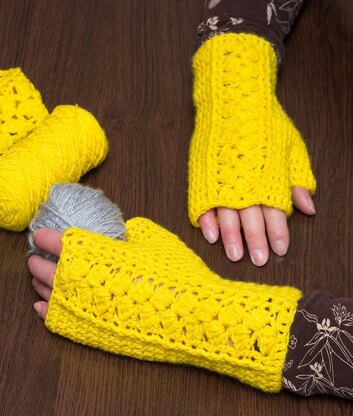 Lemonade Fingerless Mittens